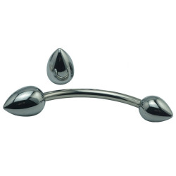 Generique Stimulateur de prostate en métal Double Head 25cm